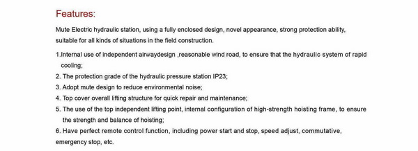 Mute Electric Hydraulic Power Unit